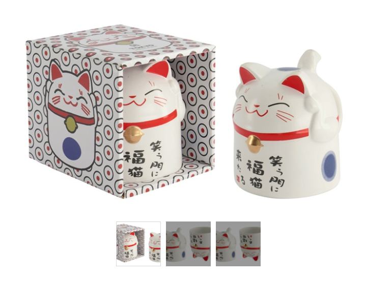 Katzentasse blauer Fisch 350ml