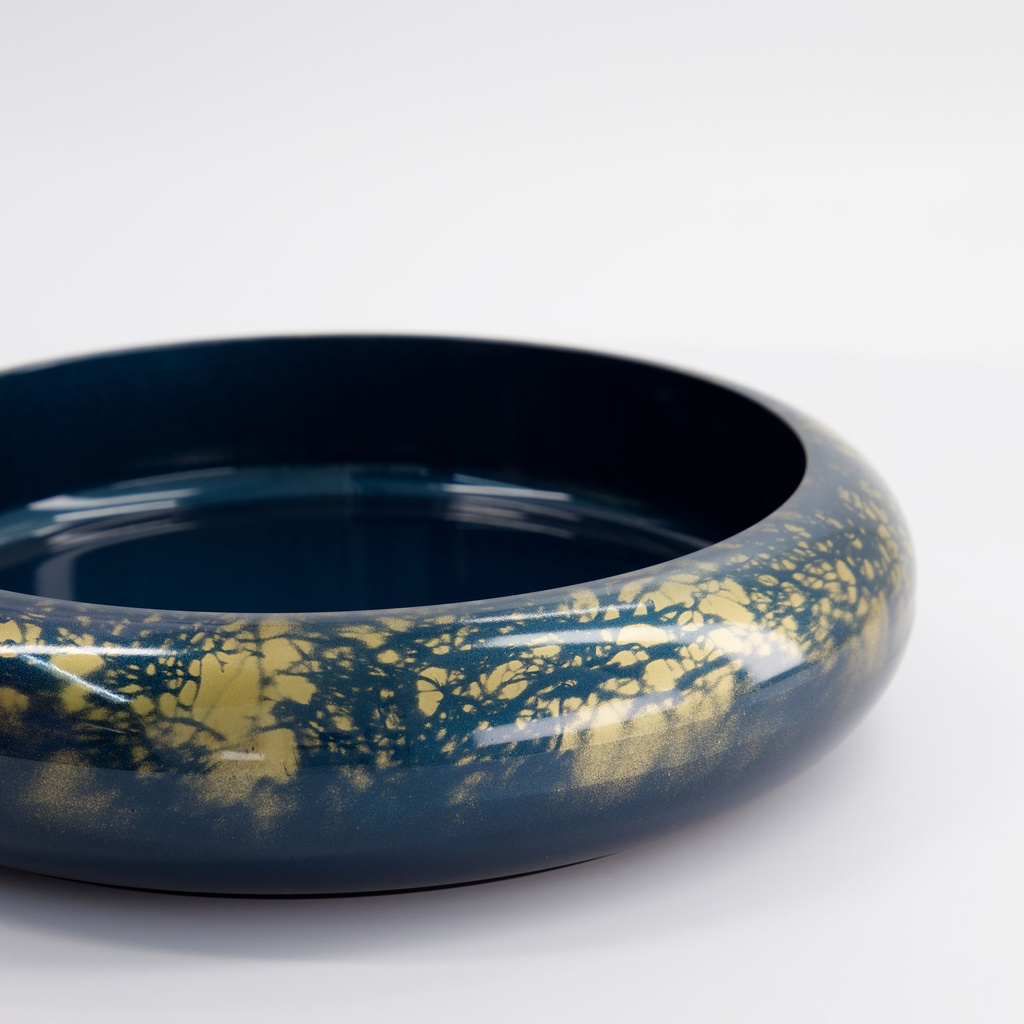 Sushi Oke außen 33.8x6.8cm innen 28.4x4.7cm Blau Gold