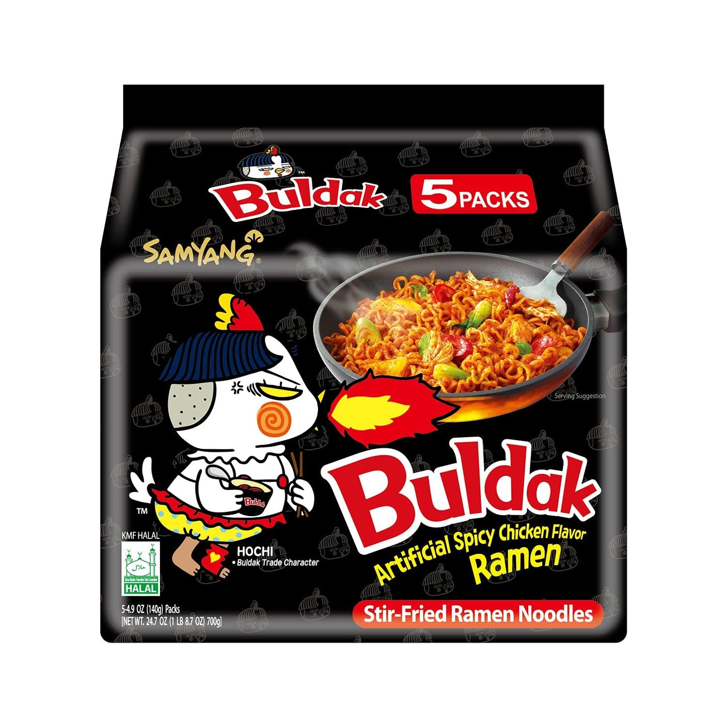 SAMYANG Buldak Stir fried 5er Pack 700g